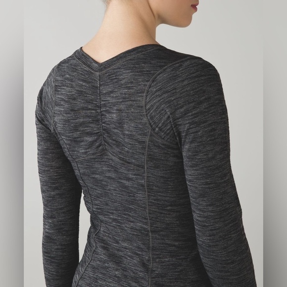 Lululemon 5 Mile Long Sleeve, Heathered Black, Size 6/8 - Picture 2 of 10